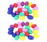 BLASHRD 48 Piezas Conjunto de Huevo Coctelera Huevos de Pascua Huevos de Maracas Huevos de Plástico para Suministros para Fiesta de Pascua Fiesta de Favores Juguetes Musicales, 6 Colores