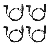 BLASHRD 4X Cable XLR Macho Una Hembra en ángulo Recto, Cable de Micrófono, Cable de Señal para Equilibrio/Mezclador/Amplificador (1 Metro = 3,2 Pies)