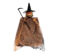 BLASHRD Adornos de Muñecas de Esqueleto de Halloween, Casa Encantada de Fantasmas, Colgantes para Colgar, Regalo para Niños, Accesorios de Decoración de Halloween, Naranja