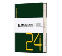 BLASHRD Cuaderno de Diario 2024, Cuaderno de de Tapa de 360 PáGinas para Mujeres y Hombres, 5,7 X 8,3 Pulgadas, Verde