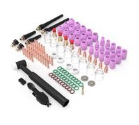 BLASHRD Kit de Soplete de Soldadura TIG de 123 Piezas: Boquilla, Pinzas, Lente de Gas Corta, 12 Vasos de Vidrio Resistentes Al, Consumibles para -17/18/26