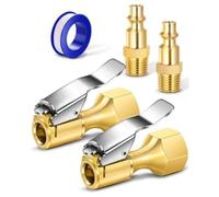 BLASHRD Pinza de Aire, Bloqueo de Flujo Cerrado de LatóN con Abrazadera y Enchufe RáPido EstáNdar NPT de 1/4 de Pulgada para Accesorios de Compresores de Aire