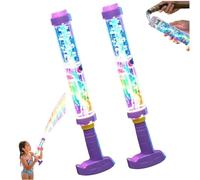 Blaster de Agua LED de Arco Iris Brillante: diversión de Verano Que explota como Magia, Pistola rociadora de Agua de Fuegos Artificiales con Luces, Juguete de remojo Creativo para Fiestas (2 PCS)