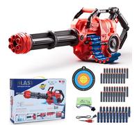 Blaster de Espuma Juguete, Pistola eléctrica automática con 100 Dardos, Dardos de succión, caña Que Gira rutomáticamente, Juguetes para niños y niños a Partir de 8 años