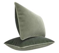 Blau Marité Set de 2 Fundas Cojín Terciopelo. Fundas Cojines Decorativos. Funda Cojin Sofa Terciopelo. Cojin Cama. Cojines salón. Relleno no Incluido. (Gris, 30x50cm)