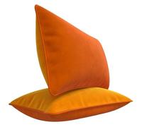 Blau Marité Set de 2 Fundas Cojín Terciopelo. Fundas Cojines Decorativos. Funda Cojin Sofa Terciopelo. Cojin Cama. Cojines salón. Relleno no Incluido. (Naranja, 30x50cm)