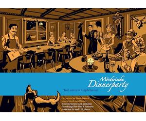 Blaubart Cena asesina - Muerte bajo la Cruz de la Cumbre - Cena de Misterio para casa para 6 a 8 Personas/emocionante Juego de crímenes para Adultos