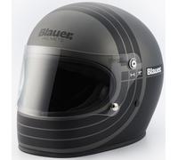 Blauer 80's casco, negro-plata, tamaño S para Hombres