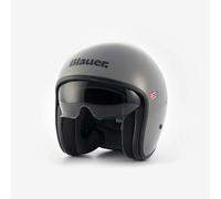 Blauer - Casco de moto Pilot 1.1 Monochrome gris brillante de fibra de vidrio - H03 - XL