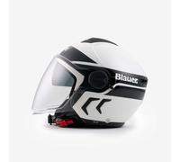Blauer Demi Jet DJ-01 Graphic B Casco Jet, blanco, tamaño XL para Hombres