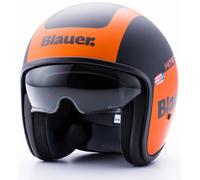 Blauer Pilot 1.1 G Graphic Casco Jet, negro-naranja, tamaño M