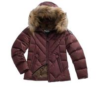 Blauer Chaqueta de plumón corto de líneas geométricas para mujer, Alicia 25WBLDC03097 255 gr., 50ALT RED, S