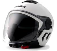 Blauer Demi Jet DJ-01 Monocolor Casco Jet, blanco, tamaño S para Hombres