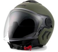 Blauer Demi Jet DJ-01 Monocolor Casco Jet, verde, tamaño L para Hombres