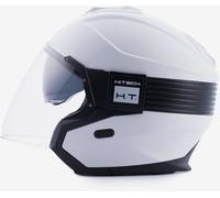 Blauer Hacker BTR Casco de jet, Blanco/Negro, Talla S (55/56)