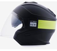 Blauer Hacker BTR Casco de jet, negro mate/amarillo, Talla XL (61)