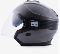 Blauer Hacker BTR Casco de jet, negro mate/gris, Talla XS (53/54)