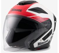 Blauer JJ-01 Casco Jet, blanco/rojo, Talla XS (52/54)
