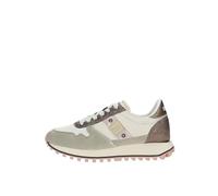 Blauer MILLEN01 Cream Bronze Scarpe Donna Sneakers Pelle Lacci Glitter 38