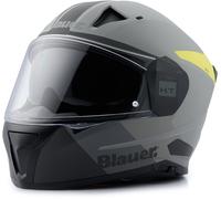 Blauer Naca NF01B Casco, Gris mate/amarillo, Talla L (58/60)
