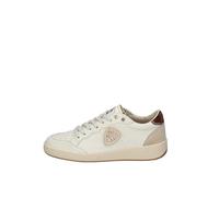 Blauer OLYMPIA21 White Brown Bianco Scarpe Donna Sneakers Pelle Lacci Logo Glitter 37
