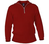 Blauer Peter - Jersey de Estilo Marinero - Cremallera metálica - Lana Virgen - 9 Colores, Color:Rojo, Talla:52