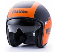Blauer Pilot 1.1 G Graphic Casco Jet, negro mate/naranja, Talla XS (52/54)