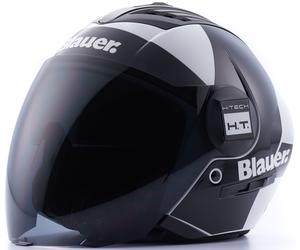 Blauer Real HT Graphic A Casco Jet, Blanco/Negro, Talla XS (52/54)