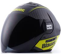 Blauer Real HT Graphic B Casco Jet, negro mate/amarillo, Talla XS (52/54)