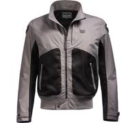 Blauer Thor Air chaqueta textil de motocicleta perforada, negro-gris, tamaño L para Hombres