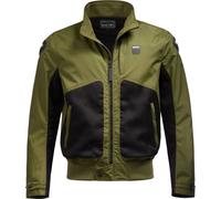 Blauer Thor Air chaqueta textil de motocicleta perforada, negro-verde, tamaño L para Hombres