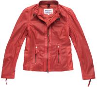 Blauer USA Miller Chaqueta de cuero de las señoras perforada, rojo, Talla S