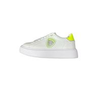 Blauer Zapatillas de mujer S4VENUS01/LEA Zapatillas de piel, White Yellow, 38 EU