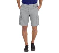 BlauerHafen Pantalones cortos de trabajo para hombre, 100 % algodón, 6 bolsillos, pantalones chinos de verano, ropa básica, cintura 32 - 44, gris claro, 34