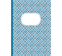 Blaues mediterranes Notizbuch A5 | Watercolor Muster | gepunktet (dot grid) von SVALAprint | 144 Seiten | Perfekt als Tagebuch Bullet Journal, ... oder als Geschenk Notizbuch-Liebhaber