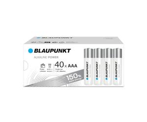 BLAUPUNKT AAA Pilas alcalinas, Paquete de 40, lo Mejor para Relojes de Pared, mandos a Distancia de TV, LR03BPO/40CB