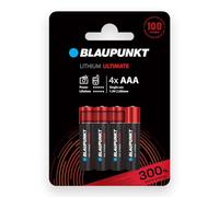 BLAUPUNKT AAA Pilas de Litio, Paquete de 4, lo Mejor para cámaras Digitales, Dispositivos del Internet de Las Cosas (IDC), FR03BUL/4CP