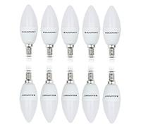 Blaupunkt Bombilla E14 Vela LED - Bombilla de Vela Pequeña - Iluminación Ambiental - 7W - Equivalente a 50W - Blanco Cálido 2700K - Rosca Edison - Luz Calida de Bajo Coste y Energía - Paquete de 10