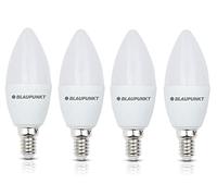 Blaupunkt Bombilla E14 Vela LED - Bombilla de Vela Pequeña - Luz Blanca Neutra - 7W - Equivalente a 50W - Blanco Natural 4000K Frío - Rosca Edison - Luz Calida de Bajo Coste y Energía - Paquete de 4