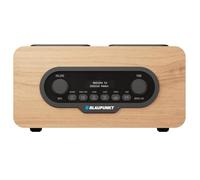 Blaupunkt DR10CR Radio portátil Dab+ FM, Bluetooth 5.3, Reproductor USB/microSD, Pantalla LCD, Doble Alarma, batería de 1800 mAh, Carcasa de Madera, Mando a Distancia, Salida para Auriculares