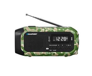 Blaupunkt ER20GC - Radio de emergencia con energía solar AM FM generador manual USB C Powerbank linterna LED lámpara de lectura alarma SOS sintonizador PLL camping al aire libre viaje supervivencia