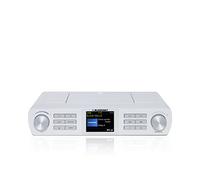 Blaupunkt KRD 100, Radio de cocina Bluetooth con DAB+, radio DAB Plus, FM, multipantalla, radio digital con reloj, luz LED, 2 temporizadores, radio para taller, color blanco