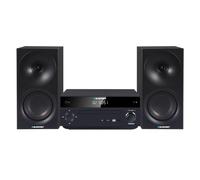 Blaupunkt MS30.02BT Microcadena estéreo Bluetooth HDMI ARC | Óptico USB AUX Radio FM CD 150 W RMS Reloj Despertador Mando a Distancia Altavoces Bass Reflex (Negro)