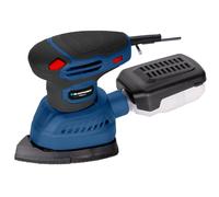 Blaupunkt OS6010 - Lijadora multifunción (300 W, excéntrica, 4 suelas intercambiables, velocidad variable, 7000-12000 rpm, aspiración integrada, 1,8 mm, kit completo