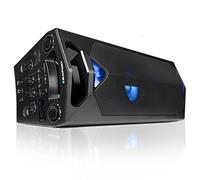 Blaupunkt PS 500 - Altavoz de Fiesta con batería integrada, 40 W RMS, Bluetooth, USB, Entrada Auxiliar, Radio FM, Entrada de Guitarras y micrófono, función de Eco, Caja de música con Efecto de luz,