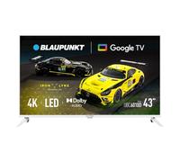 Blaupunkt Smart TV 43" 4K Ultra HD LED, Google TV con Chromecast, Dolby Audio, HDR, MEMC, Wi-Fi Dual Band y Bluetooth 5.0, Blanco 43UBG6010S