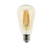 Blaupunkt Vintage Filamento Bombilla LED E27 ST64 - Luz Ámbar - Iluminación Ambiental - 8W - Reemplazo de 50W - Blanco Cálido 2300K - Decorativa - Retro - Paquete Único