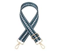 Blausky 1 correa larga universal de 3,8 cm de ancho, correa de bolsillo ajustable de 75 a 130 cm, correa de hombro para cambiar para bandolera, monedero, bolso de mano, color verde