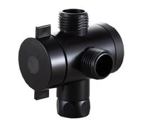 Blausky 1 válvula de cambio de 3 vías, interruptor de ducha de ABS para grifo de repuesto, adaptador de grifo para cocina, baño, ducha, lavabo, color negro