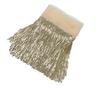 Blausky 20 cm x 3 yardas de encaje con lentejuelas, cadena de lentejuelas, ribete de flecos, borlas de lentejuelas para coser, para vestido latino, falda brillante, carnaval, falda con flecos, beige
